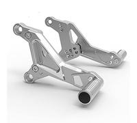 XEDLAMP Poggiapiedi anteriori for motociclette elettriche in alluminio billet CNC, set arretrati, pedane SOCO tutti i modelli Pedale per moto(Silver)