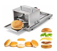 XEEAOFE Affettatrice per Panini Commerciale, Due Impostazioni di Spessore Regolabili, Caratterizzata da Base Anti-Scorrevole, Lama Affilata e Una Vaschetta per Il Pane 12 * 15CM