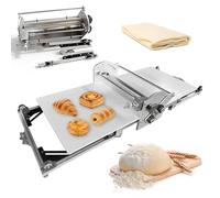XEEAOFE Sfogliatrice Commerciale e Rullo per Fondant, Rullo Elettrico per Pasta da Pasticceria con Spessore Regolabile 0.08"-1.18", Acciaio Inox per Panetteria Domestica, Pizza, Pasticceria