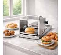 XEEAOFE Tagliaburger in Acciaio Inossidabile, Offre Livelli di Taglio Regolabili e Una Base Stabile per Un Taglio Controllato e Senza Sforzo