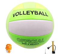 XEERUN Pallone da pallavolo ufficiale, misura 5, pallavolo da spiaggia, impermeabile, con pompa, borsa a rete, ago per aria, per interni ed esterni, piscina, spiaggia, palestra, palestre sportive