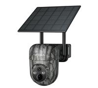 Xega 4G Fototrappola Con Sim Solare Senza Fili, 2K PTZ Telecamera con Batteria e