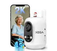 Xega 4G Telecamera Interno con SIM Senza Fili,2K 3MP Videocamera Senza WiFi