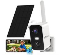 Xega Telecamera 4G LTE Solare con SIM, 2K Notte a Colori, 10000mAh