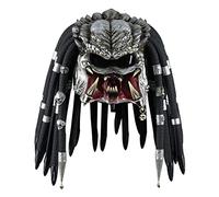 XehCaol Predator Maschera da casco Alien Costume da uomo Halloween Hunter Cosplay Props figura accessori (nero)