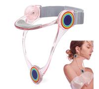 Xemz Supporto regolabile per il collo, collare cervicale, dispositivo di trazione portatile per collo, barella per collo, correzione della postura per donne e uomini, sollievo dalla pressione della