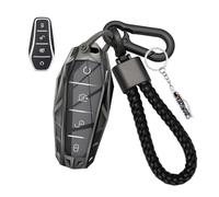 XENDRO Custodia per chiave auto adatta per BYD Atto Sealion Han Dolphin | Custodia protettiva per chiave compatibile con BYD Tang Song Pro-DM-i Yuan Qin, telecomando, portachiavi, A, nero
