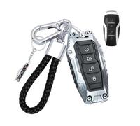XENDRO Custodia per chiave in stile mecha, adatta per BYD Han Dolphin Atto2 | Telecomando in metallo adatto per BYD Atto3 Tang DM Dolphin Surf Sealion 7 MAX DMI, cover per chiavi, B argento