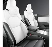 XENITE Auto Personalizzati Protezioni Sedili Coprisedile Pelle, per Tesla Model 3 Highland 2024 Car Seat Cover Sets Interno Accessori,BlackWhite