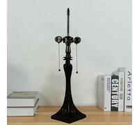XENITE Base della lampada da tavolo Tiffany con 2 luci, 26 "altezza scrivania luci di sostituzione lampada in resina solo adatto per 16 pollici stile Tiffany paralumi in vetro colorato（1pc）