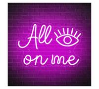 XENITE Luci al Neon Da Parete All Eyes On Me Insegna Al Neon Per Decorazioni Murali Luce A LED Per La Casa Camera Da Letto Bar Per Feste Lampada Illuminata 40cm×27cm