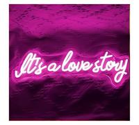 XENITE Luci al Neon Da Parete Insegna Al Neon A Dimmerabile It's A Love Story Per Hotel, Matrimoni Fidanzamenti Feste Di Compleanno San Valentino Decorazione Da Parete 45cmx15cm(UN)