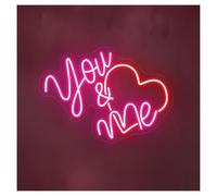 XENITE Luci al Neon Da Parete Insegna Al Neon A Dimmerabile You & Me Per Amanti, Matrimoni, Feste Di San Valentino, Bar, Birreria, Decorazione Da Parete, 38cm(UN)
