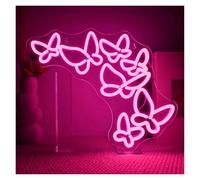 XENITE Luci al Neon Da Parete Insegna Al Neon A Farfalla Con Luce Alimentata Tramite USB Per Camera Da Letto, Matrimoni Feste San Valentino Festa Della Mamma Decorazione 32cmx38cm