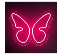 XENITE Luci al Neon Da Parete Insegna Al Neon A Farfalla Con Luminosità Regolabile, Luce Al Neon A A Forma Di Farfalla Per La Decorazione Da Parete Della Camera Da Letto 40cmx34cm(B)