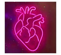 XENITE Luci al Neon Da Parete Insegna Al Neon A Forma Di Cuore, Luce Al Neon A Adatta Per Decorazioni Da Parete Per Bistrot E Soggiorni, 45cm(D)