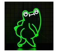 XENITE Luci al Neon Da Parete Insegna Al Neon A Forma Di Rana Con Luce LED Dimmerabile Per Camera Da Letto Casa Caverna Per Uomini Feste Di Compleanno Attività Commerciali 42cmx28.4cm