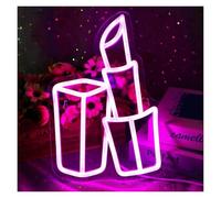 XENITE Luci al Neon Da Parete Insegna Al Neon A Forma Di Rossetto, Toletta Rosa Per Camera Da Letto Per Ragazze, Decorazione Preppy Per Feste Di Compleanno 30x20.5cm