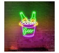 XENITE Luci al Neon Da Parete Insegna Al Neon A LED Per Bere Birra, Adatta Per Bar, Feste, Attività Commerciali, Decorazione Da Parete Con Dimmerabile 34cmx47cm(D)