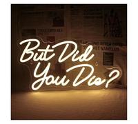 XENITE Luci al Neon Da Parete Insegna Al Neon But Did You Die Luce LED Dimmerabile USB Per Decorazioni Murali, Per Camera Da Letto, Ufficio, Palestra 40x21.9cm(Warm colors)