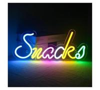 XENITE Luci al Neon Da Parete Insegna Al Neon Colorata Snacks Con Luce A LED, Decorazione Da Parete Alimentata Tramite USB Per Negozi, Bar, Ristoranti, Caffè, 40cmх17cm