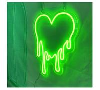 XENITE Luci al Neon Da Parete Insegna Al Neon Con Cuore Che Si Scioglie, Decorazione Da Parete Per Sala Giochi, Camera Letto, Bar, Soggiorno 45x33cm(Orange,Blue,Green,Silver,Black)