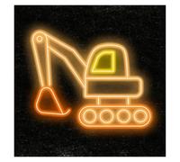 XENITE Luci al Neon Da Parete Insegna Al Neon Con Escavatore Per Cameretta Dei Bambini, Camera Da Letto, Negozio, Sala Giochi, Festa Di Compleanno, Ufficio, Decorazione Da Parete(50cm)