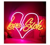 XENITE Luci al Neon Da Parete Insegna Al Neon Love Sick, Adatta Per Camere Da Letto, Matrimoni E Decorazioni Personalizzate Per La Casa 30x43cm