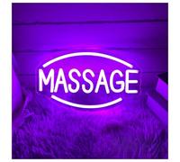 XENITE Luci al Neon Da Parete Insegna Al Neon Massage, Luce A Per Notturna Personalizzata, Decorazione Da Parete, Cartello Di Benvenuto Aperto, 35cm(B)