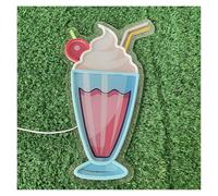 XENITE Luci al Neon Da Parete Insegna Al Neon Milkshake, Luce A Con Stampa UV Per Gelato, Per La Decorazione Di Gelati, Ristoranti, Bar 21cmx45cm