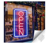 XENITE Luci al Neon Da Parete Insegna Al Neon Open Per Luci Aziendali Lampada Da Parete A LED Luminosità Regolabile Per Negozi Di Saloni Di Bar Hotel Illuminato(42x22CM 02)