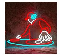 XENITE Luci al Neon Da Parete Insegna Al Neon Per DJ, LED, Atmosfera Da Bar Luce Decorativa Alimentata Tramite USB Illuminata Per Bar Club Concerti Camera Da Letto Feste 32cmx42cm