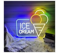 XENITE Luci al Neon Da Parete Insegna Al Neon Per Gelato, A Per La Casa, Decorazione Personalizzata Da Parete, Luce Notturna, Cartello Di Benvenuto 34cmx45cm(UN)