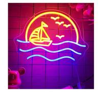 XENITE Luci al Neon Da Parete Le Luci Al Neon A Forma Di Barca A Vela Sono Adatte Per Stanze, Camere Da Letto E Feste Al Bar Per Creare L'atmosfera E Illuminare 31X40cm