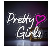 XENITE Luci al Neon Da Parete Pretty Girl Insegna Al Neon Dimmerabile Luce LED Alimentata Tramite USB Per Camera Da Letto Sala Giochi Man Cave Bar Decorazione Da Parete 35cm×37.5cm