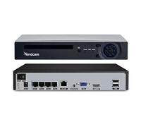 Xenocam 4CH PoE NVR 5MP H.265 Security Network Video Recorder Supporta fino a 4 X 5MP /4MP /3MP 1080P Telecamere IP, Rilevamento di movimento Avvisi e-mail Backup USB VGA e uscita HDMI, NO HDD