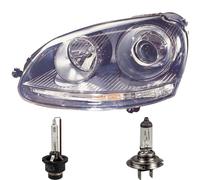 Xenon Fari Destra Per VW Golf V Anno 10/03-09 D2S+H7 Inclusi PHILIPS Lampadine