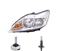 Xenon Fari Sinistro Cromato Per Ford Focus II Berlina Cabriolet D1S/H1