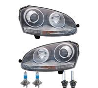 Xenon Faro Set Incl. Premium Lampade per VW Golf V 1K1 Con Lwr Motore