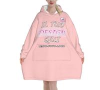 Xenorith Coperta con Maniche Donna Personalizzata Felpa Coperta indossabile Vestaglia Pile Personalizzato Il Tuo con Foto Testo Felpe Oversize Flanella Plaid con Maniche per Uomo Idea Regalo Donne