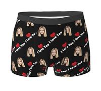 Xenorith Mutande Personalizzate Uomo Boxer Personalizzati con Foto Mutanda con Faccia Personalizzata Idee Regalo per Lui Fidanzato Marito Regali Divertenti Compleanni S-XXL