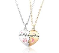 XENQITO 2 Pcs Collana BFF per 2, 2 Pz Collana Cuore Spezzato Collana Amicizia per 2 Collane per Bambine e Ragazze Collana Dell'amicizia Gioielli Regalo per Ragazze, Regalo per la Festa Della Mamma