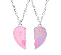 XENQITO 2 Pezzi Collana, Collana Cuore Spezzato Collana Amicizia, Ragazze Collana Dell'amicizia, Collana Amicizia Per 2, Ciondolo Sorelle Gioielli Amicizia Regalo, Per Amici, Amanti, San Valentino
