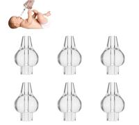 XENQITO 6 Pezzi Olive Nasali Per Lavaggi Neonato, Beccuccio Morbido Lavaggio Nasale Bambini, Ugelli per Lavaggio Nasale Bambini, Oliva Silicone Riutilizzabile,Tappini Siringa Per Nasali