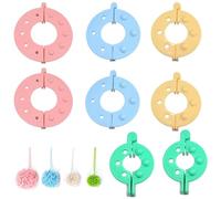 XENQITO 8 Pezzi Pom Pom Maker, Pompon Maker, Kit per Realizzare Pompon, Pom Pom Maker Kit, Fluff Ball Weaver Needle PomPom Maker Set, Kit di Attrezzi in Lana Fai Da Te per Decorazione