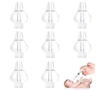 XENQITO 8Pcs Olive Nasali Per Lavaggi Neonato, Beccuccio Morbido Lavaggio Nasale Bambini, Ugelli per Lavaggio Nasale Bambini, Oliva Silicone Riutilizzabile,Tappini Siringa Per Nasali Punte in Silicone