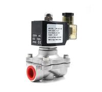 XEOWHUPG Elettrovalvola normalmente Chiusa AC110V 220V 380V 24V DC12V 24V Valvole for Acqua in Acciaio Inossidabile 304 Diaframma a Prova di umidità(Ac110-80 Degree)