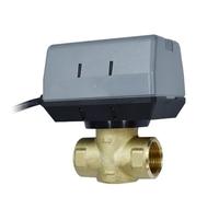 XEOWHUPG Valvola a Globo motorizzata in Ottone da 1/2'', 3/4'' e 1'', AC220V, valvola di intercettazione elettrica a 2 Vie con Fan Coil VC6013(0.75 inch)