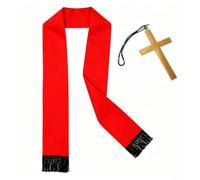 XEPST Accessori Costume Prete Halloween-Prete Stola Croce Collane