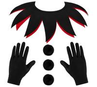 XEPST Accessori per costumi da Clown Colletto da giullare Palle a pompon